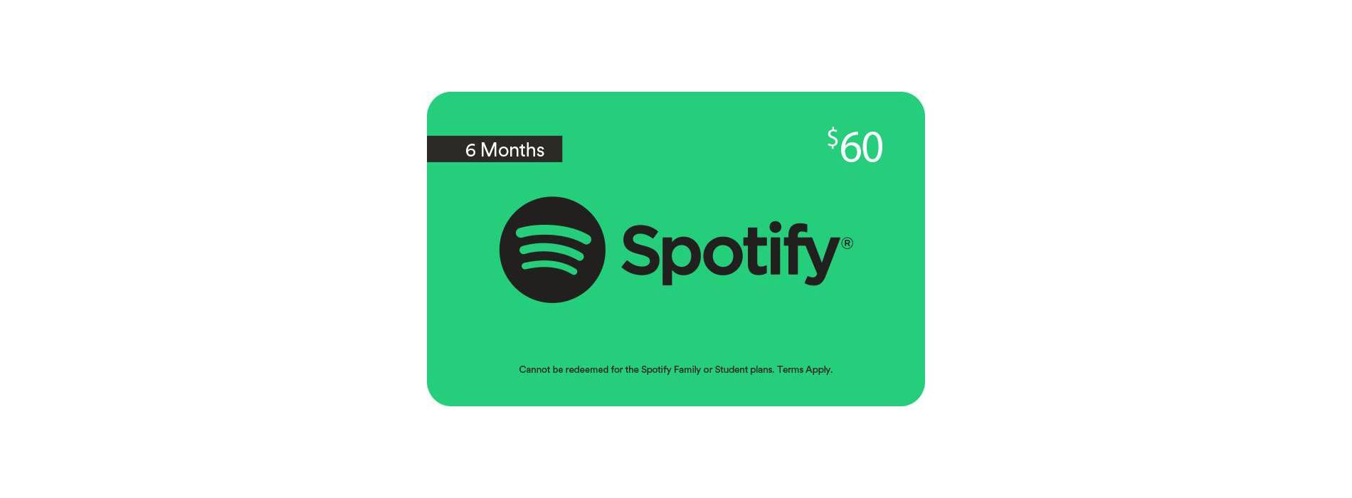Spotify $60 Gift Card (Mail Delivery)