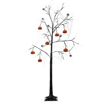 The Lakeside Collection Decorated Web-Covered Halloween Tree - 60"