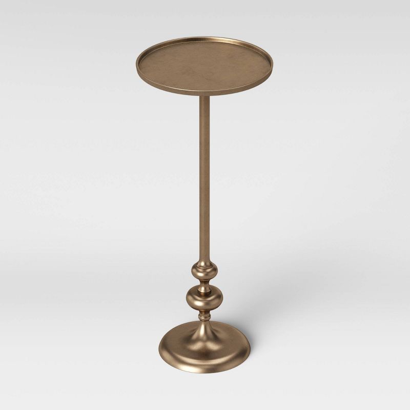 Londonberry Turned Accent Table Brass - Threshold&#153;, 3 of 11