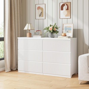 wide white dresser Sleep & Study (40w x 19d") is set to transform your living quarters Lauki Wide Dresser, 32"