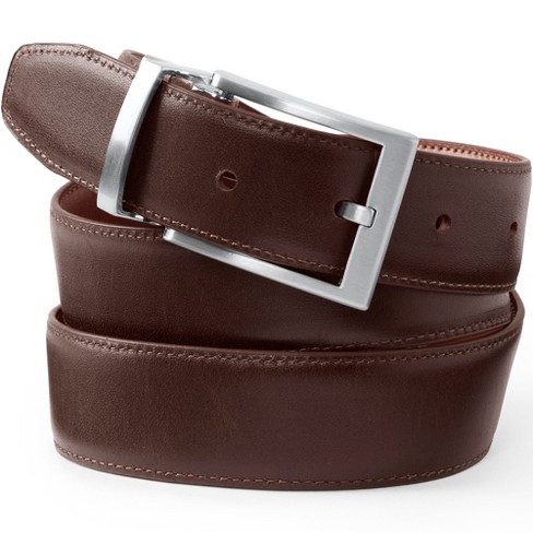 Men's Reversible Leather Belt in Dark Brown