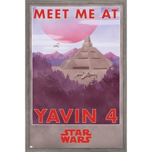 Trends International Star Wars: Yavin 4 - Meet Me At Yavin 4 Framed Wall Poster Prints - 1 of 4