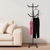YIYIBYUS Industrial Coat Rack, Metal Pipe Coat Rack Stand Freestanding with 6 Hooks for Entryway, Hallway, Bedroom - 3 of 4