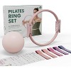 PAETA Pilates Ring Set – 14” Magic Circle (38 lbs Resistance), 9.8” Pilates Ball, 5 Resistance Bands, and Exercise Guide - 2 of 4
