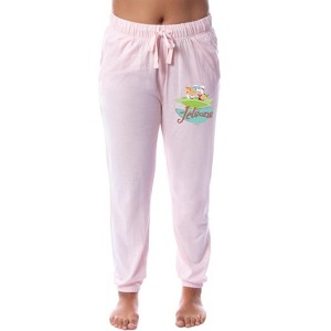 The Jetsons Women's Characters Family Logo Sleep Jogger Pajama Pants Pink - 1 of 3