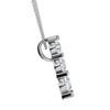 Pompeii3 1ct 3-Stone Diamond Bar Set Pendant 14 Karat White Gold - 3 of 4