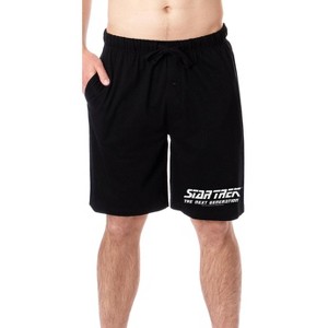 Star Trek The Next Generation TNG Mens' TV Show Logo Sleep Pajama Shorts Black - 1 of 4