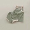 MyKids-USA Baby Girl Solid Color Thin Style Pure Cotton Vest Combo Shorts 2 Pieces Sets Home Clothes - 4 of 4