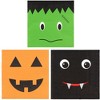 Blue Panda 150 Pack Halloween Paper Napkins Party Supplies, Jack-O-Lantern, Bat, and Frankenstein Design, 5 x 5 In - 3 of 4