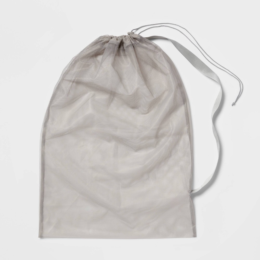 Photos - Laundry Basket / Hamper Mesh Laundry Bag Gray - Brightroom™