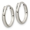 Black Bow Jewelry 2mm, Sterling Silver, Endless Hoop Earrings - 14mm (1/2 Inch) - 2 of 4