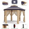 13x13 Pop Up Gazebo Outdoor Hexagonal Canopy Tent with Mosquito Netting Sides Instant Patio Canopy Shelter for Patios, Garden, Parties, Backyard - 4 of 4