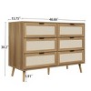 NicBex Rattan Dresser for Bedroom with 6 Drawers - 3 of 4