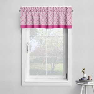 Bacati - Rod Pocket Window Valance Butterflies Ladybugs Pink/Fuchsia - 1 of 4