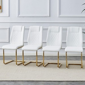 PAGED Modern Chic Dining Chairs with Plush Upgraded Cushions & Anti-Slip Design,Armless Chairs for Kitchen,Living Room - 1 of 4
