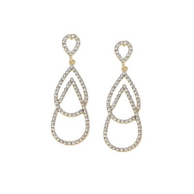 SOHI Women's Black Teardrop Drop Earrings