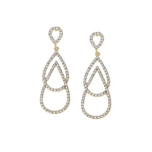 SOHI Women's Black Teardrop Drop Earrings - 1 of 3