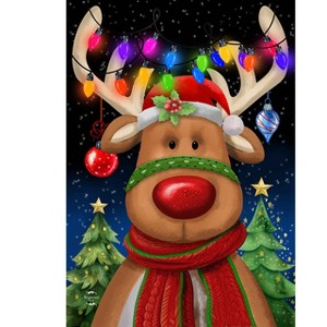 Briarwood Lane Christmas Garden Flag 12x18 For Outdoor Festive Reindeer For Christmas Garden Flag Flags For Outside - 1 of 4
