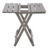 CAVINAS Foldable Square Patio Table,Solid Wood Outdoor Side Table,Space-Saving End Table for Backyard,Balcony,Garden,Grey - 2 of 4
