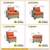 XIZZI All-Weather Rattan Furniture, Sectional Sets w/ Optional Solar Light-Up Coffee Table & Ottoman, Choose 6-9pc Configs in 8 Fade Resistant Colors - 3 of 4