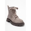 Mina - Taupe Genuine Leather Combat Boot (Women) | Forever & Always Shoes - 3 of 4