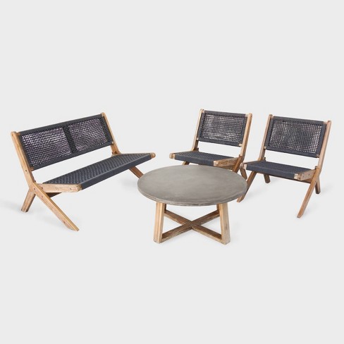 Athens 4pc Patio Seating Set Gray Leisure Made Target