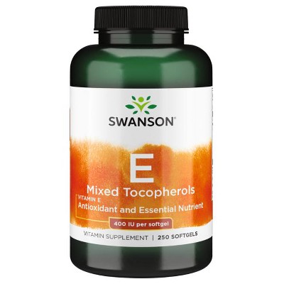 Swanson Vitamin E Mixed Tocopherols 400 Iu 250 Softgels