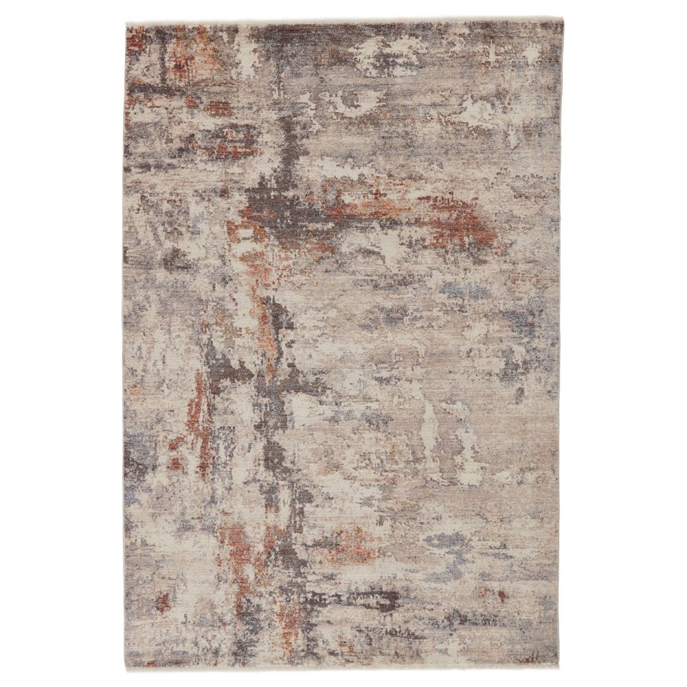 5'3inx7'10in Heath Abstract Area Rug Gray/Red - Jaipur Living