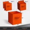 Sorbus Mixed Colors 13 Inch 12 Pack Sturdy Collapsible Fabric Storage Cubes with Handle - for Organizing Clothes, Toys, Books, Shelves & more - 3 of 4