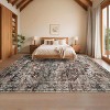 Vintage Washable Area Rug for Living Room, Non-Slip, Stain-Resistant, Low Pile Carpet for Bedroom, Dining Room, Indoor, Large. - 4 of 4