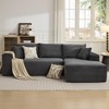 L-Shaped Modular Sectional Couch for Living Room, Plush Corduroy Fabric Upholstered Sofa, Modern Lounge, No Assembly Required - 2 of 4