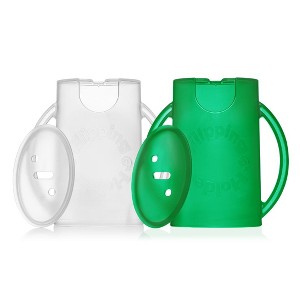 Flipping Holder Food Pouch Holder No Squeeze, flips over to hold drink boxes and juice pouches, easy grip handles and lid (2-Pack) - 1 of 4