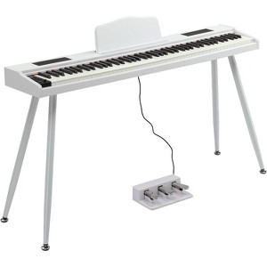GLARRY Digital Piano Keyboard with Stand, Portable 88 keys Semi-Weighted Electric Piano with Pedal for Beginner,Bluetooth - 1 of 4