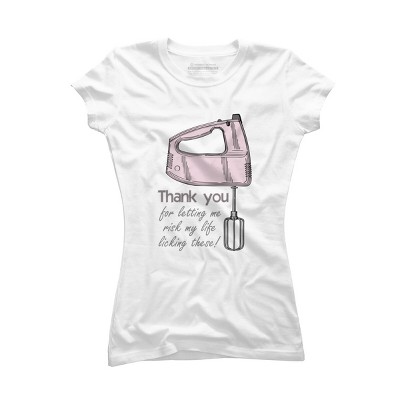 Junior's Design By Humans Mother's Day Thank You Electric Mixer By MishMashMuddlez T-Shirt