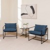 Tangkula Set of 2 Sling Accent Chair Indoor Outdoor Leisure Chair w/ Cushions - 2 of 4