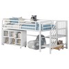 Hrinhom Twin Metal Loft Bed with Storage Cubby - 4 of 4