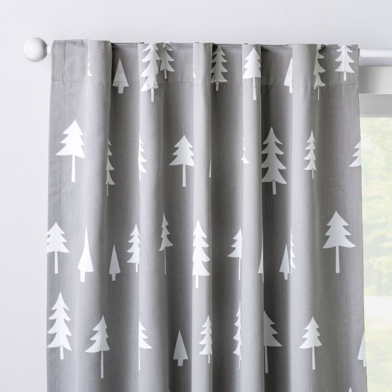 Blackout Curtain Panel Trees - Cloud Island&#153; Gray, 1 of 9