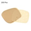 Unique Bargains Non-Stick Square Parchment Grilling Air Fryer Steaming Baking Mats 200 Pcs - 3 of 4