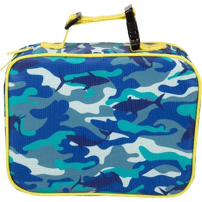 Bentology Lunch Box Kids Insulated, Durable Tote Bag Fits Bento Boxes, Jars & Bottles- Reusable Sleeve Keeps Food Hotter or Colder Longer (Blue Camo)