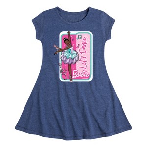 Girls' - Barbie - Ballerina Let's Dance Fit & Flair Cap Sleeve Dress - 1 of 2