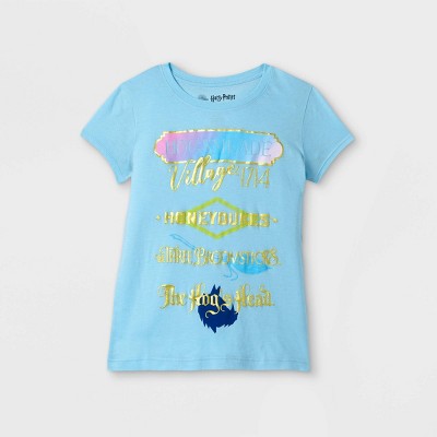 Girls' Harry Potter Locations Short Sleeve Graphic T-Shirt - Blue
