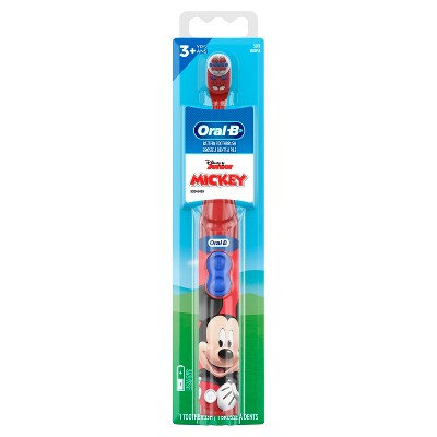 Oral-B Kid's Battery Toothbrush featuring Disney's Mickey Mouse, Soft Bristles, for Kids 3+