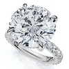 Pompeii3 Certified 7 1/4Ct Diamond Engagement Side Halo Ring 14k Gold or Pt Lab Created - 3 of 4
