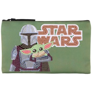 DIAMOND DOTZ Diamond Painting 7" Zipper Pouch Activity Kit, Star Wars Mandolorian & Grogu - 1 of 4