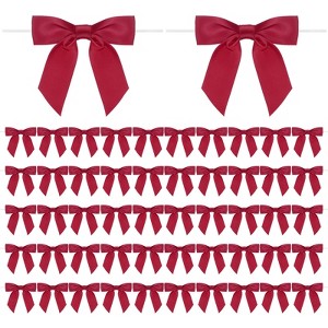 Unique Bargains Polyester Multipurpose Use Durable Flexible Gift Wrap Bows 50 Pcs - 1 of 4