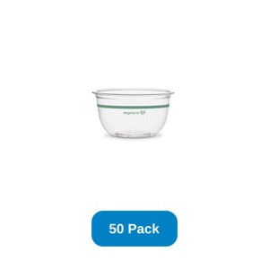 Vegware 8 oz Bella Pot Clear PLA Compostable - Pack of 50 - 1 of 3