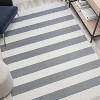 Emma and Oliver 5' x 7' Indoor/Outdoor Handwoven Grey & White Striped Cabana Style Area Rug - image 3 of 4