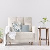 Kate Aurora Adelaide Floral Satin 18" X 18" Filled Accent Throw Pillow - 3 of 3