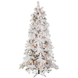 Sullivans Artificial 7'6"H Flocked High Sierra Tree, Green - 1 of 4