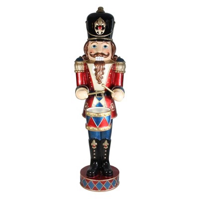 Northlight 60.5" Red and Black LED Animated Musical Drumming Christmas Nutcracker